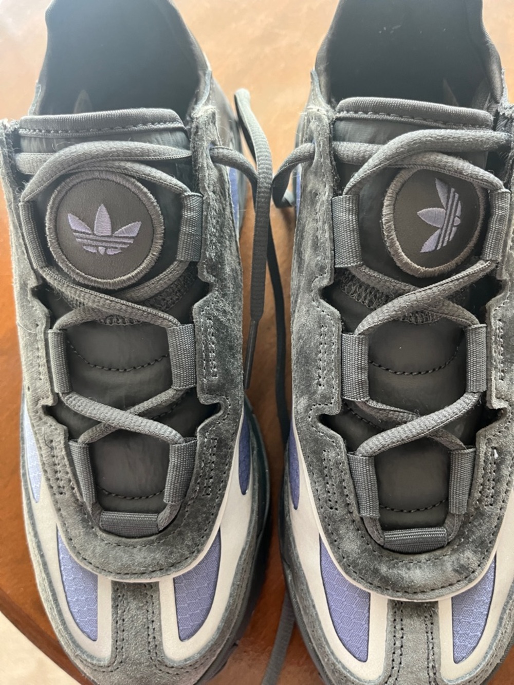 adidas Men's Gray, Navy & White Sneakers